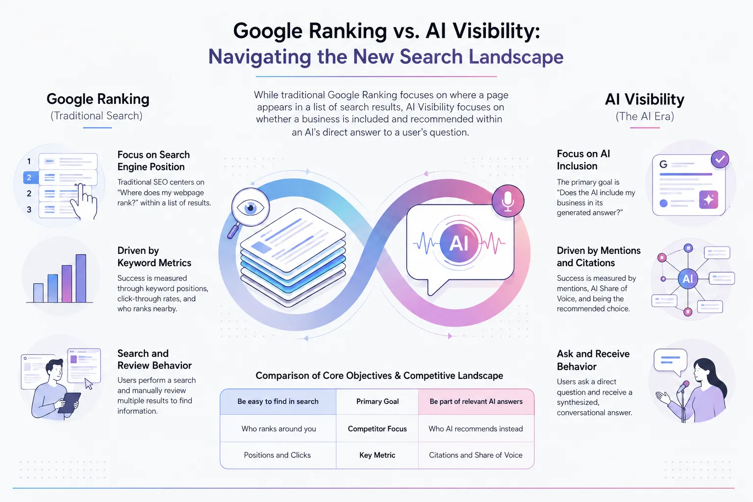 Google Ranking vs. AI Visibility: Navigating the New Search Landscape